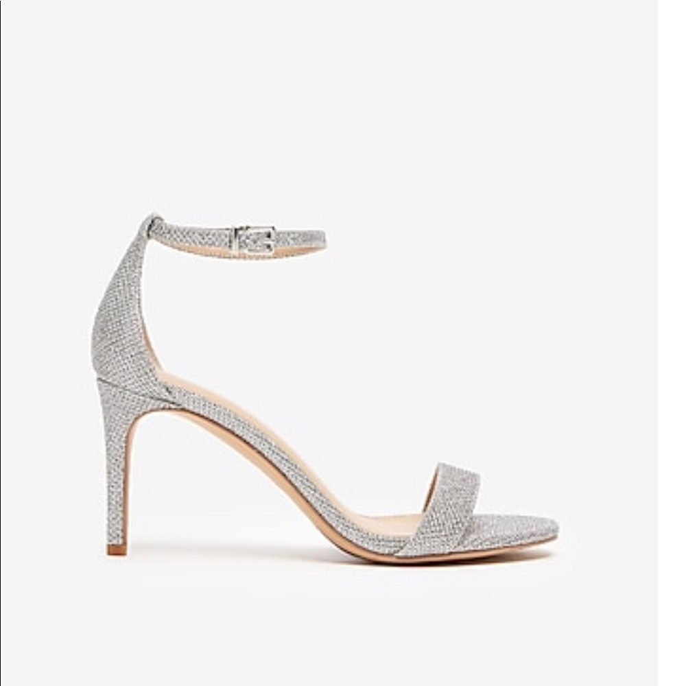Express Metallic Glitter High Heeled Sandals